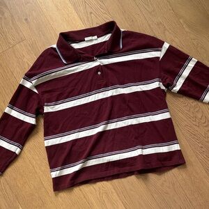 Striped Maroon Kids Polo Shirt